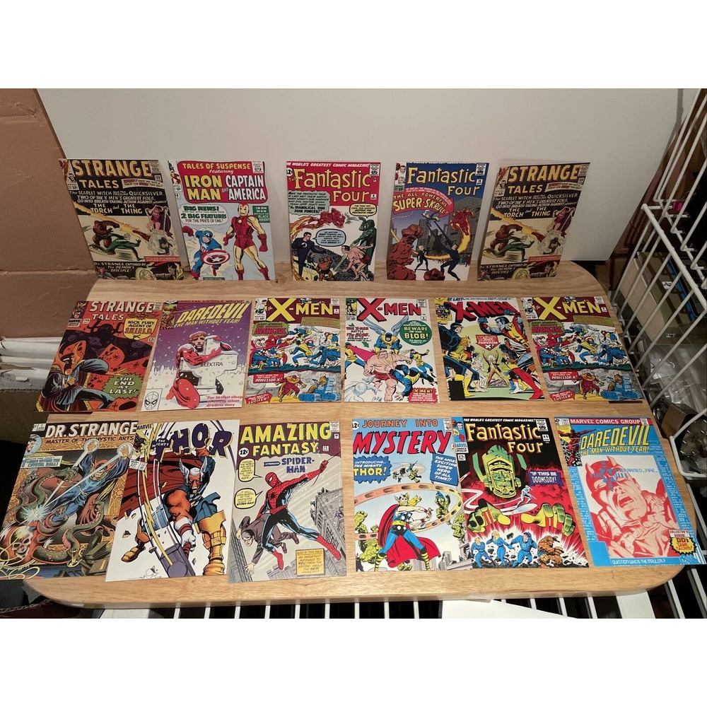 Lot 16 Marvel Postcards Post Cards Xmen 3 9 Thor 337 Fantastic Four Spider-Man